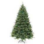 2,0 m umweltfreundlicher künstlicher Weihnachtsbaum aus PVC, hochwertige Fichte mit Scharnier und Metallständer, Dekoration für den Weihnachtsbaum, für Zuhause, Büro, Ges，Gr