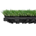 22-delige set / 2 m² kunstgras voor buiten, 30 x 30 cm, vloerbedekking van PE, 40 mm poolhoogte, grastapijt met drainagefunctie, kunstgrastapijt kunstgrastapijt gazontapijt