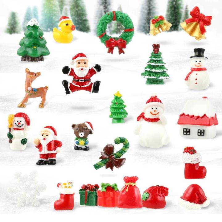 24 x kerstfiguren, kerstversiering, kleine figuren, kerstboomversiering, kerstdecoratie voor adventskalender