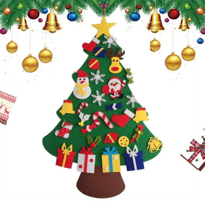 Kid Felt Christmas Tree | Wall Art Decor | Christmas Tree Wall Decor | Felt Christmas Tree | Christmas Tree For Kids Interactive Fun For Children's Rooms, Bedrooms, Dormitories