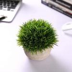 Kunstmatige grasplanten in pot - klein groen pak van 6, decoratie voor thuis en op kantoor, desktop, vensterbank, bonsai, indoor cadeau voor bruiloft, verjaardag, Kerstmis