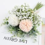 1807 Boeket van kunstbloemen, paardenbloem, 12 stuks, plastic bloemen, bundel, namaakbloemen, decoratie voor bruiloft, thuis, woning, kantoor, feest