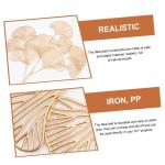 4 stuks gesimuleerde ginkgo biloba eucalyptus stengels namaakplantenornamenten kunstmatige takken kunstmatige eucalyptus stam eucalyptus stengel decor kunsttakken ijzer goud