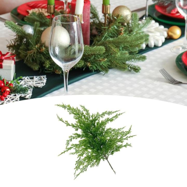 Künstlicher Pflanzenzweig, Weihnachtsstiel-Dekoration, praktische, praktische grüne Weihnachtsdekoration für den Schreibtisch zu Hause, Höhe 55cm