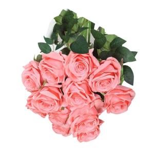 Realistische künstliche Rosensträuße für Küche, Garten, Hochzeit, Tafelaufsatz, Dekoration, 12 Stück