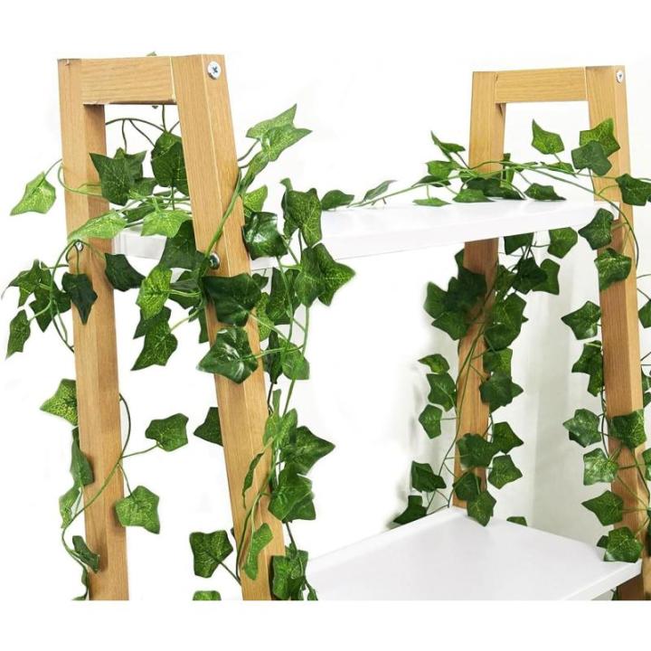 Kunstklimopdecoratie, kunstmatige klimopplanten, kunstklimopplanten met vazen, kunstmatige klimop, decoratie voor balkon, slaapkamer, slaapkamer, 12 stuks