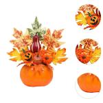 Halloween-Kürbisse, Ahornblätter, Ornament, Herbsternte, Dekor, neuartiges dekoratives Handwerk, Esstisch-Mittelstück für Geschäft und Büro, Style H