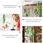 2 Sätze 2 Sets Künstliche Pfeffer Zimmerpflanzen Weihnachtspaprika Künstliche Pflanzen Pfeffer Dekor Bauernhaus Dekor Künstliche Innenpflanzen Chili Pfeffer 4 Saiten * 2