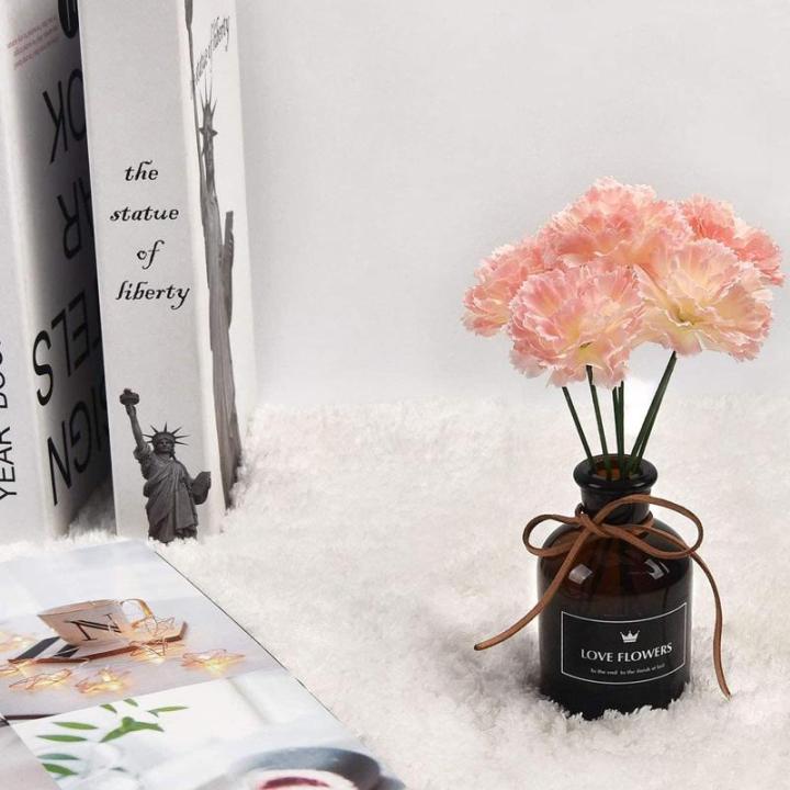 , anjer, 30 stuks, droogbloemen, decoratief, zijdemateriaal, blijven lang mooi, makkelijk in het onderhoud, goed voor feestjes, interieurstijlen of bruiloften (lichtroze)