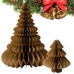 Waben Weihnachtsschmuck, 2 STÜCKE Desktop Weihnachtsbaum Ornament, Weihnachtsbaum-Dekoration Mit Mehrschichtiger Textur Für Weihnachtsfoto-Requisiten, Partydekoration