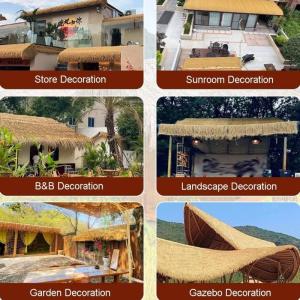 Künstliche Stroh Dach Dekoration, Außenbereich Faux Stroh Tisch Läufer, Hütte Veranda Strand Party Bauernhaus Heu Schornsteine Überdachung Dekorationen(3.28x13.12 ft)