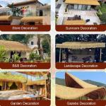 Künstliche Stroh Dach Dekoration, Außenbereich Faux Stroh Tisch Läufer, Hütte Veranda Strand Party Bauernhaus Heu Schornsteine Überdachung Dekorationen(3.28x21.32 ft)