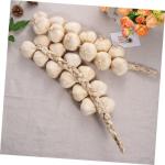 3 Sätze Künstlicher Knoblauch Gefälschter Knoblauch Gefälschtes Gemüse Knoblauch Fotografie Requisiten Knoblauch-Modell Schaumgemüse Knoblauchzopf Künstlicher Kohl 2 Stück 