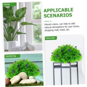 3St Dekorative Grasbälle für den Garten Eucalyptus Decoration Künstliche Pflanzenkugel Topiary-Kugeln hängen Simulation von Pflanzenkugeln Hausversorgung Partygeschenk Plastik