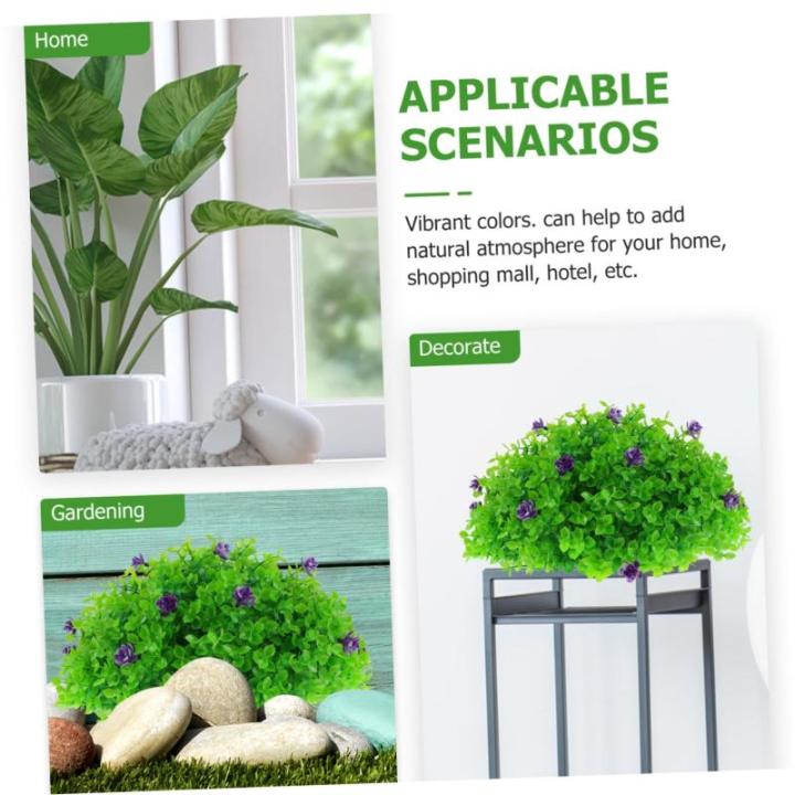 3St Dekorative Grasbälle für den Garten Eucalyptus Decoration Künstliche Pflanzenkugel Topiary-Kugeln hängen Simulation von Pflanzenkugeln Hausversorgung Partygeschenk Plastik