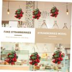 Simulierte Obstspieße Künstliches Grün Künstliche Früchte Künstliche Beeren Künstliche Äpfel Erdbeeren Dekor Künstliche Beerenstiele Künstliche Pflanzen Erdbeeren