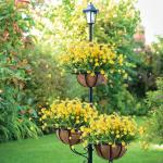 Mihunon Kunstmatige bloemendecoratie, 4 stuks, kleine namaakjes, kunststof, gele kunstmatige littekens, kunstmatige planten/struiken, Artificial Greenery, voor tuin, kantoor, raam,