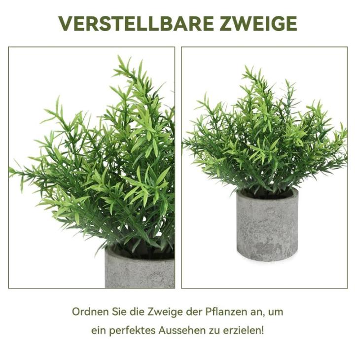 Set van 4 , decoratieve voor binnen in potten, plastic voor het bureau, bureautafel en planten