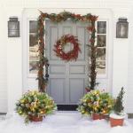 Prelit Planter Bushes Christmas, Prelit Pot Fillers, Pre-Lit Artificial Christmas Tree Feel Real Urn Filler, Holiday Planter, Faux Holiday Planter Filler with Lights, Tree Urn Fill