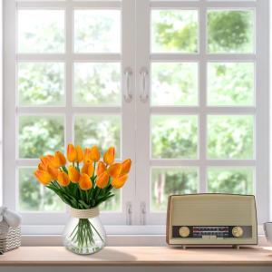 10 stuks kunstbloemen, kunstbloemen, tulp, kunstbloemen, tulp, bloemenboeket, latex, bloemen, zijde, tulp, real-touch, voor thuis, feest, bruiloftsboeket, tuindecoratie