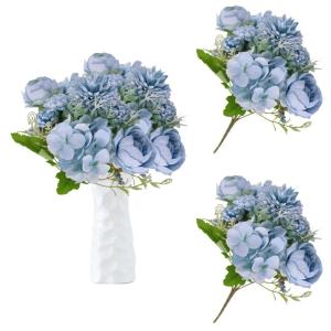 Kunstbloemen, 14 bundels pioenrozen, kunstbloemen, decoratie, als echt voor bruiloft, thuis, tafel, party, raamdecoratie 1012
