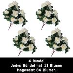 Blumen Künstlich Rosen Fake Schaumstoff mit Stiel Künstliche Blume für Hochzeit Home Party Baby Dusche Hausgarten Valentinstag Deko 84 Stück 0517