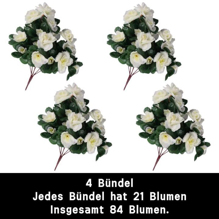 Blumen Künstlich Rosen Fake Schaumstoff mit Stiel Künstliche Blume für Hochzeit Home Party Baby Dusche Hausgarten Valentinstag Deko 84 Stück 0517