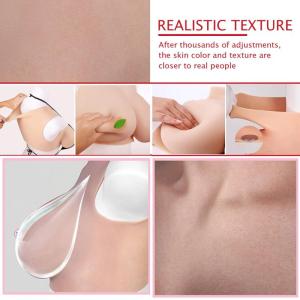 Borstprothesen Katoen Gevuld C Cup Realistische snit Natuurgetrouwe Fake Breasts Gevuld met Siliconen voor Crossdressers en Mastectomie Borst Enhancer 1 Bruin