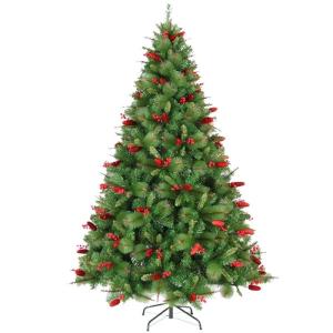Künstlicher Weihnachtsbaum, luxuriöser verschlüsselter künstlicher PVC-Weihnachtsbaum, Neujahrsdekoration (grün, 240 cm)