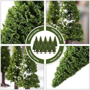 15 Stück Landschafts-Diorama-Baum, DIY-Modellbaum, Landschaftsbaum, Basteln für Weihnachtszimmer, natürliches Grün, Modellbäume, Miniaturbäume, Weihnachtsdorfbäume, Waldland
