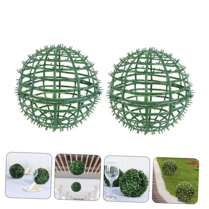 4 Stück Grasballständer Formschnitt-Kugelrahmenhalter grünes Kugelrahmengestell gartenaccessoires pflanzentopf Blumentöpfe Kugelkäfig für künstliche Pflanzen Blumenregalhalt
