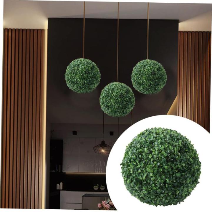 1Stk Simulierter Mailänder Ball deckenverkleidung Artificial Plants Indoor Runde künstliche Pflanzenkugeln Topiary-Kugeln hängen nachgemachter Grasball Pflanzenkugelverzierung