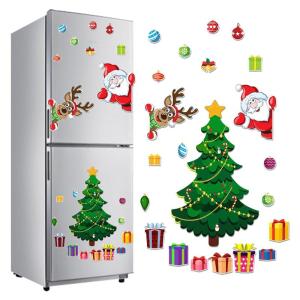 Magnetischer Weihnachtsbaum als Kühlschrankdekoration, weihnachtlicher Magnetaufkleber, Weihnachtsmagnete für Kühlschrank, für Metalltür von Kühlschrank und Garage (01#)