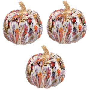 3St Halloween-Gartenverzierung Kürbis-Sammelfiguren Bürodekoration Kunsthandwerk aus Kunstharz Partydekoration Kürbis-Dekor draussen Dekorationen Belohnung