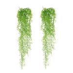 2 stuks , hangende hangplanten, kunstklimopslinger voor slaapkamer, keuken, woonkamer, badkamer, balkon, kantoor, vensterbank (wit, 112 cm)