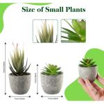 4 stuks , mini-kunstplant als echte eucalyptus, rozemarijn, vetplanten, voor tafeldecoratie keuken, huis, balkon, kantoor, bureau, binnendecoratie