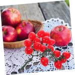 12 STK Simulierte Kirschtomaten Kirschtomatenmodell Gefälschte Kirschtomaten Schmücken Mini-Cherry-Tomaten Simulation Kirschtomaten Zuhause Gefälschte Fruchtstütze PVC Rot