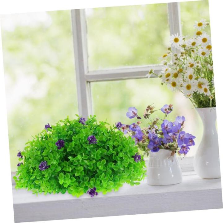 3St Dekorative Grasbälle für den Garten Eucalyptus Decoration Künstliche Pflanzenkugel Topiary-Kugeln hängen Simulation von Pflanzenkugeln Hausversorgung Partygeschenk Plastik