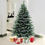 Künstlicher Weihnachtsbaum aus Blauer Fichte mit PE- und PVC-Zweigen for Zuhause, Büro, Urlaub, Innen- und Außendekoration, beflockter voller Baum aus Fichte mit Metallscharnier
