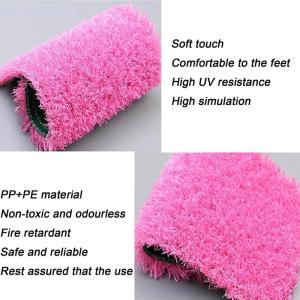 Kunstrasen, Kunstrasen, 2,5 cm Florhöhe, Grasteppich mit Entwässerungslöchern, Kunstrasenmatte, verschleißfeste, rutschfeste Gartenrasenrolle für Haustierspielplätze (Farbe: 