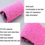 Kunstrasen, Kunstrasen, 2,5 cm Florhöhe, Grasteppich mit Entwässerungslöchern, Kunstrasenmatte, verschleißfeste, rutschfeste Gartenrasenrolle für Haustierspielplätze (Farbe: 