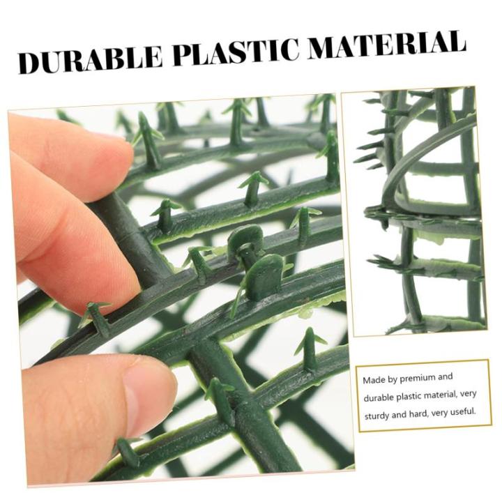 12 STK Blumenarrangement Hochzeitsdeko hochzeits Dekoration grünes Rahmengestell Regal für Graskugeln Pflanzen kunstpflanze Blumenregalhalterkäfig Grasballenregal Plastik Green