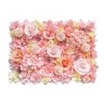 Künstliche Blumen-wandpaneele, Für Hochzeiten, Partys, Arrangements, Draußen, Drinnen, Gartenzaun, Hintergrund, Wanddekoration (rosa, 23,62 X 15,75 Zoll)(Color:16pcs)