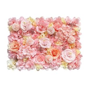 Künstliche Blumen-wandpaneele, Für Hochzeiten, Partys, Arrangements, Draußen, Drinnen, Gartenzaun, Hintergrund, Wanddekoration (rosa, 23,62 X 15,75 Zoll)(Color:2pcs)