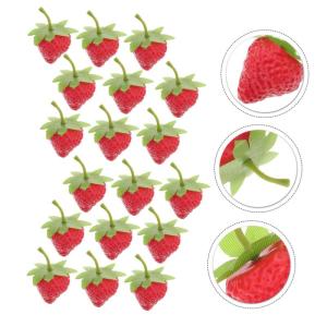 3 Sätze Simuliertes Erdbeer Küchenfruchtmodell Falsche Fruchtdekoration Gefälschte Früchte Gefälschte Erdbeeren Künstliche Früchte Erdbeeren Erdbeer Requisiten 18 Stück * 3