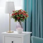 Blumenstrauss Künstlich Rot UV Beständige Blumen Künstliche Kunstblume für Zuhause Hochzeit Garten Balkon Tischdekoration 30 Bündel Rot 1513