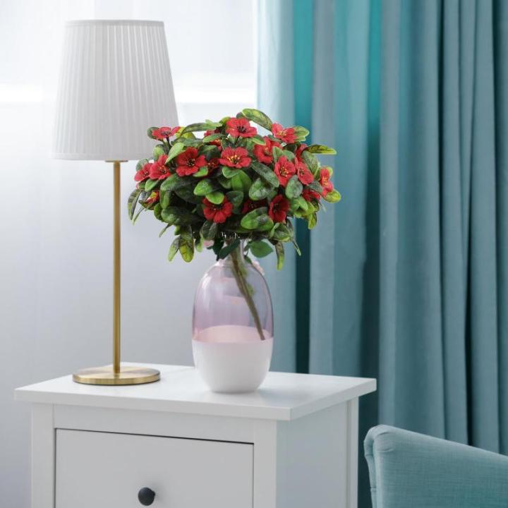 Blumenstrauss Künstlich Rot UV Beständige Blumen Künstliche Kunstblume für Zuhause Hochzeit Garten Balkon Tischdekoration 30 Bündel Rot 1513