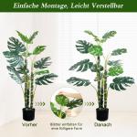 Monstera Monstera , 150 cm, ziet eruit als echt, Monstera decoratieve kunstplant voor thuis, woonkamer, slaapkamer, kantoor, tuin
