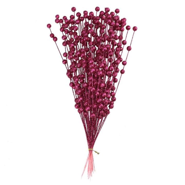 150 Stück Künstliche Weihnachtsbeeren-Picks, Glitzernde Beerenzweige für Winter, Weihnachten, Küche, Party, Tafelaufsatz, Blumendekoration (1)