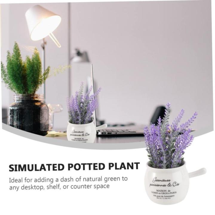 3st Bonsai-Handwerk Simulationsblumentopf Simulation Topfkultur Saftiger Pflanzentopf Landschaftsblumentopf Tischdeko Topf Blumentopf-Ornament Kunstblumen Mit Vase Violett